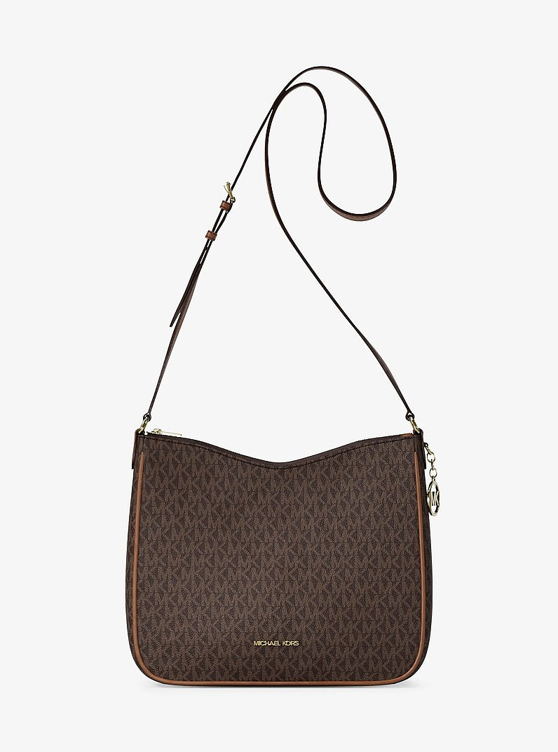 Nayla Medium Signature Logo Messenger Bag