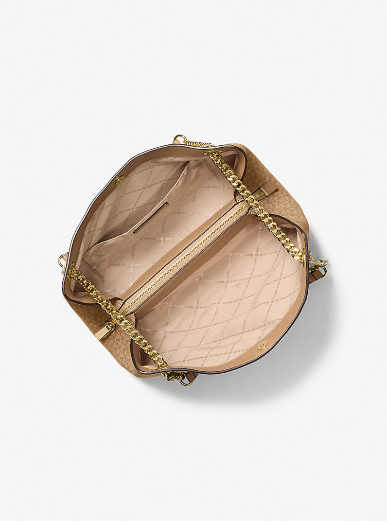 Christina Medium Signature Logo Messenger Bag