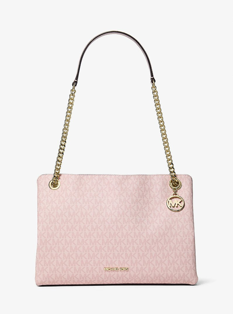 Christina Medium Signature Logo Messenger Bag