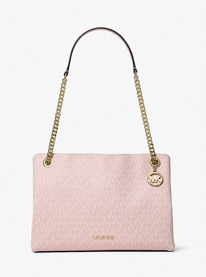 Christina Medium Signature Logo Messenger Bag