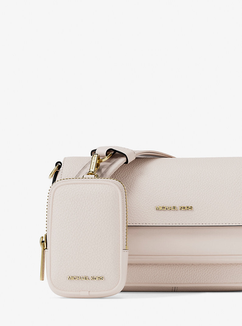 Jet Set Travel Small Pebbled Leather Crossbody Bag With Pouch