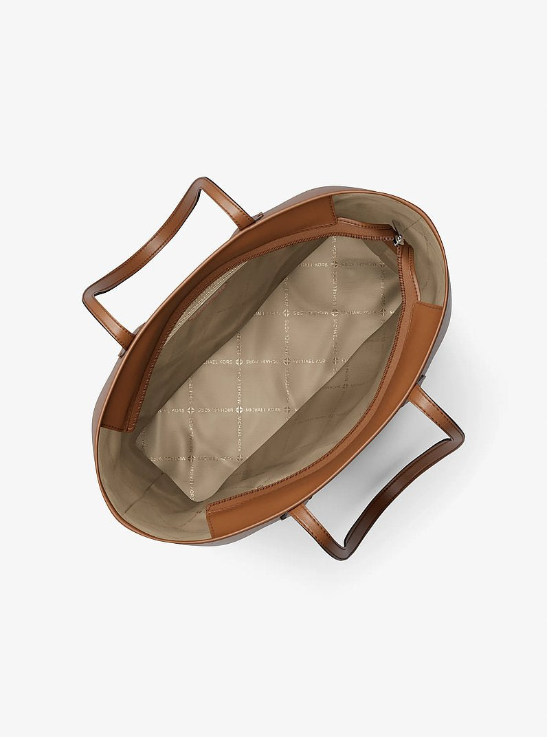 Eva Large Saffiano Leather Tote Bag