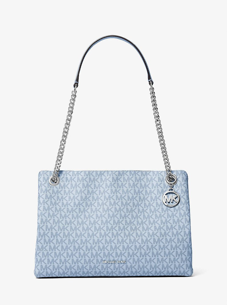 Christina Medium Signature Logo Shoulder Bag