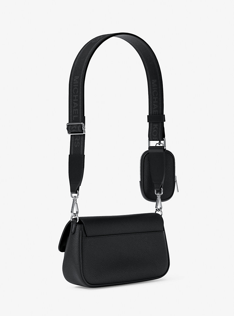 Jet Set Travel Small Pebbled Leather Crossbody Bag With Pouch