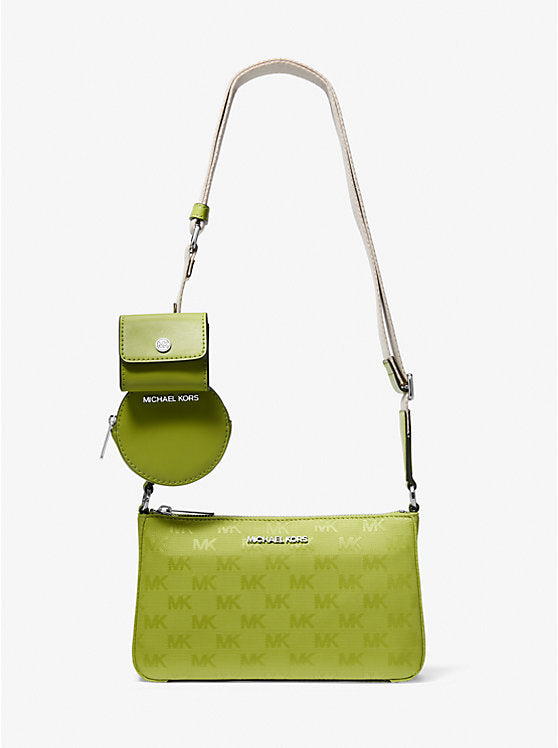 Michael Kors Jet Set Woven Logo Nylon Crossbody Bag with Case for Apple Airpods Pro® - Bags | Shop From The Mirage