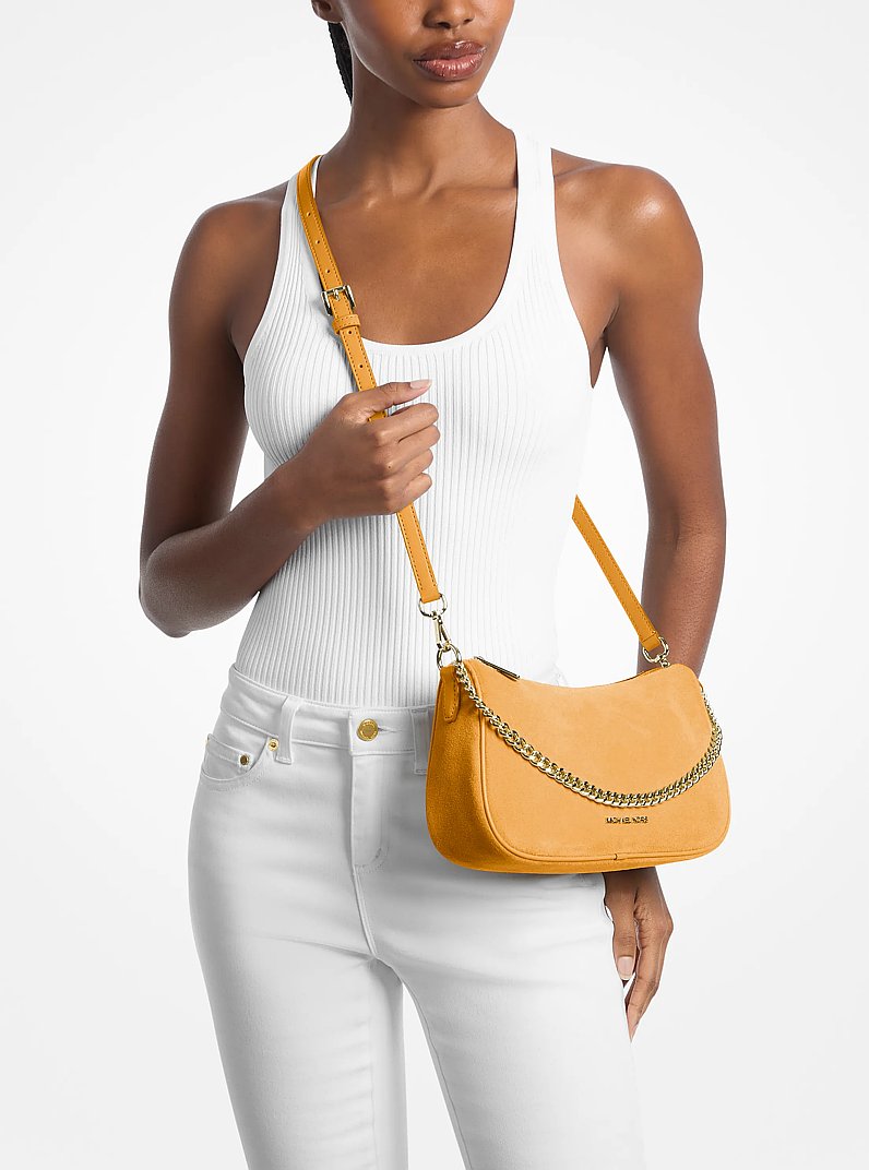 Carmela Medium Suede Convertible Crossbody Bag