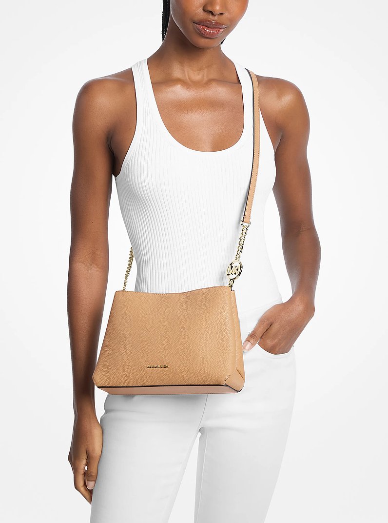 Christina Small Pebbled Leather Crossbody Bag