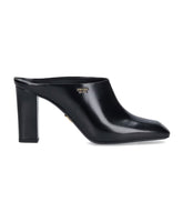 Prada Leather Logo Mules Slip-on Heels