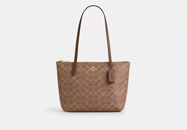 Fiona Zip Tote Bag In Signature Canvas