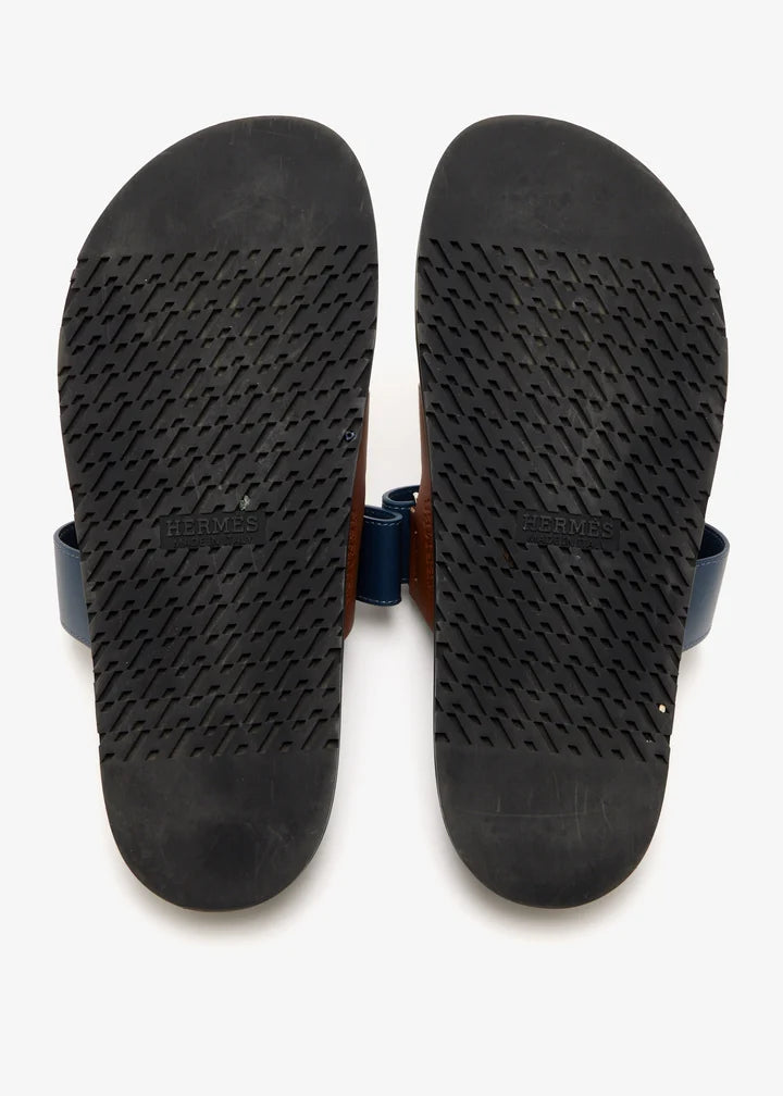 Chypre sandals in Navy &Natural