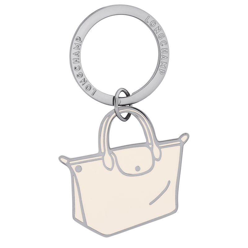 Le Pliage Key rings Ecru - Metal