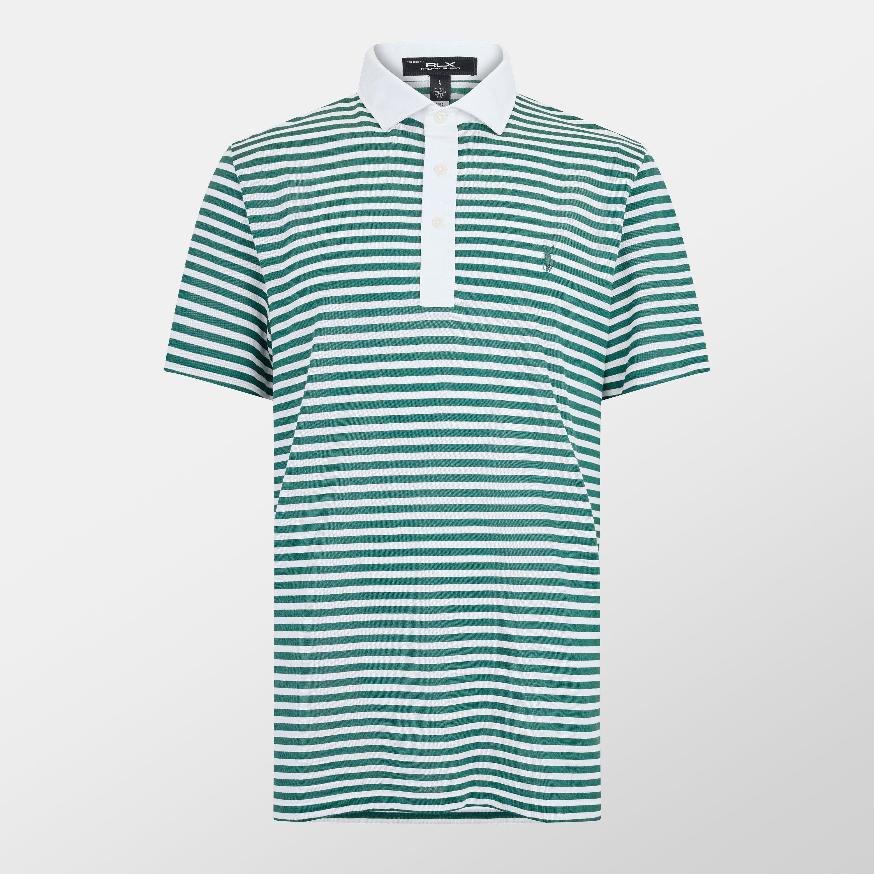 Men's Thin Stripe Short-Sleeve Performance Polo Shirt