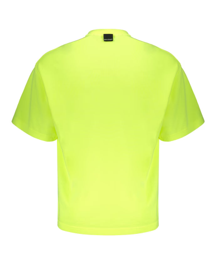 Palm Angels Ribbed Neckline Front Print T-shirt