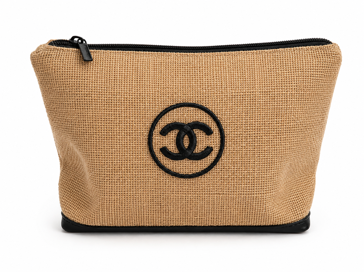Chanel Eco Jute VIP Cosmetic Bag | Luxury Makeup Pouch