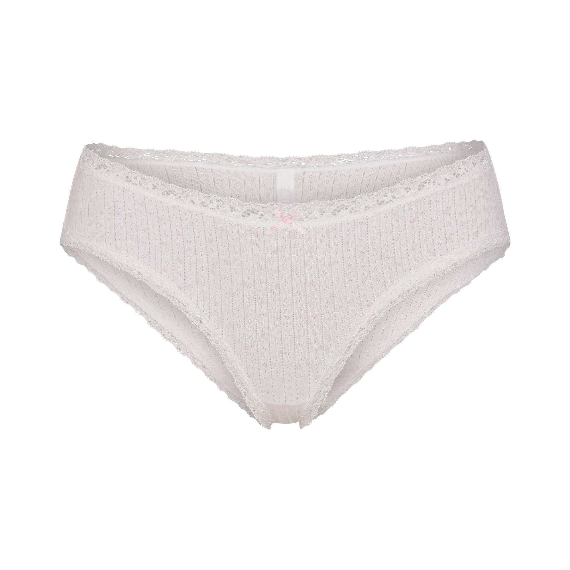Lightweight Cotton Pointelle Lace Brief