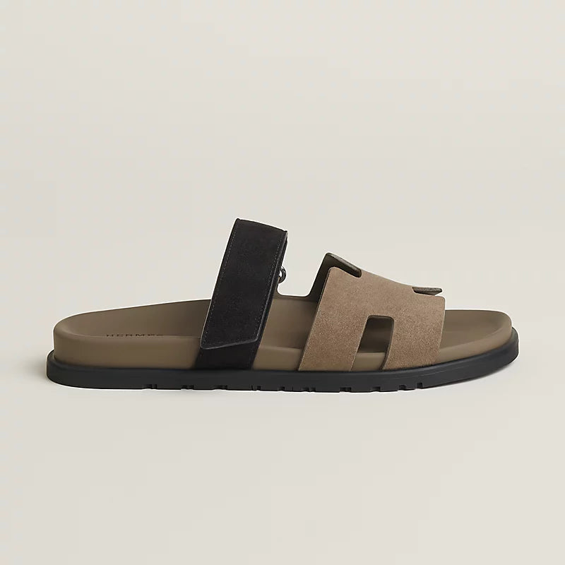 Chypre sandal in Étoupe / Noir