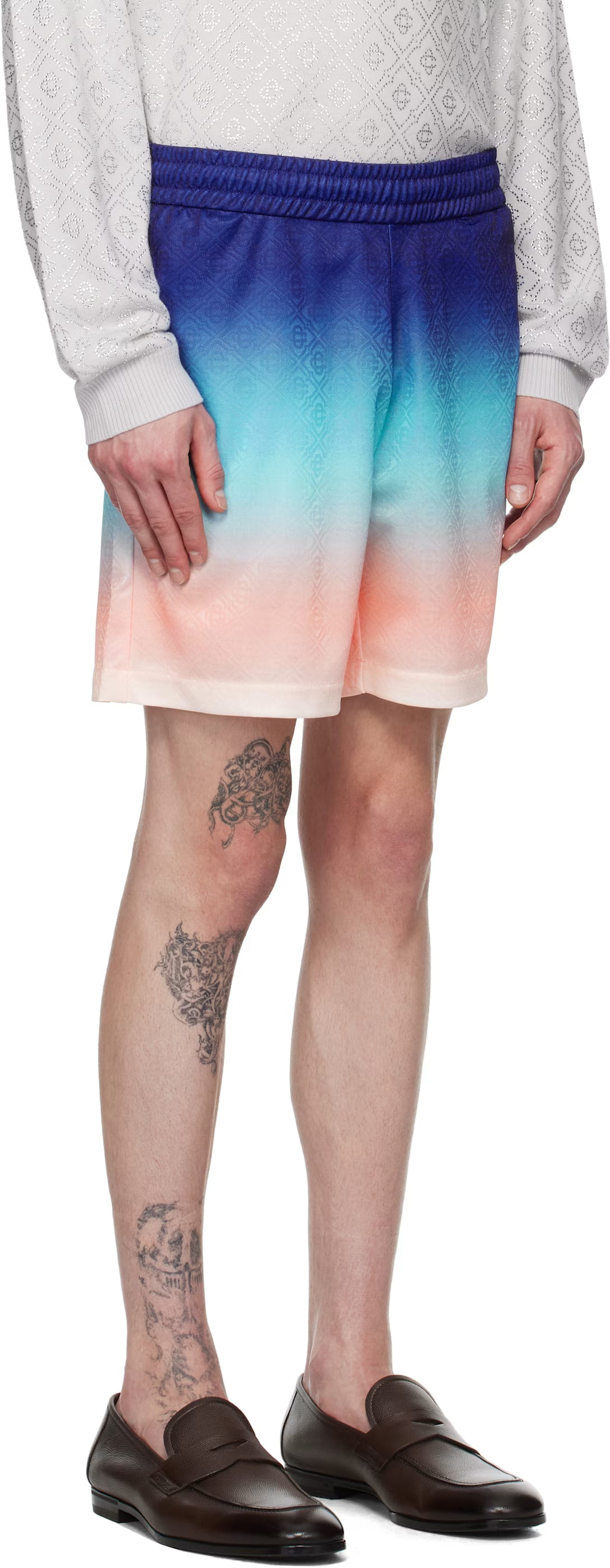 Navy & Pink Gradient Football Shorts