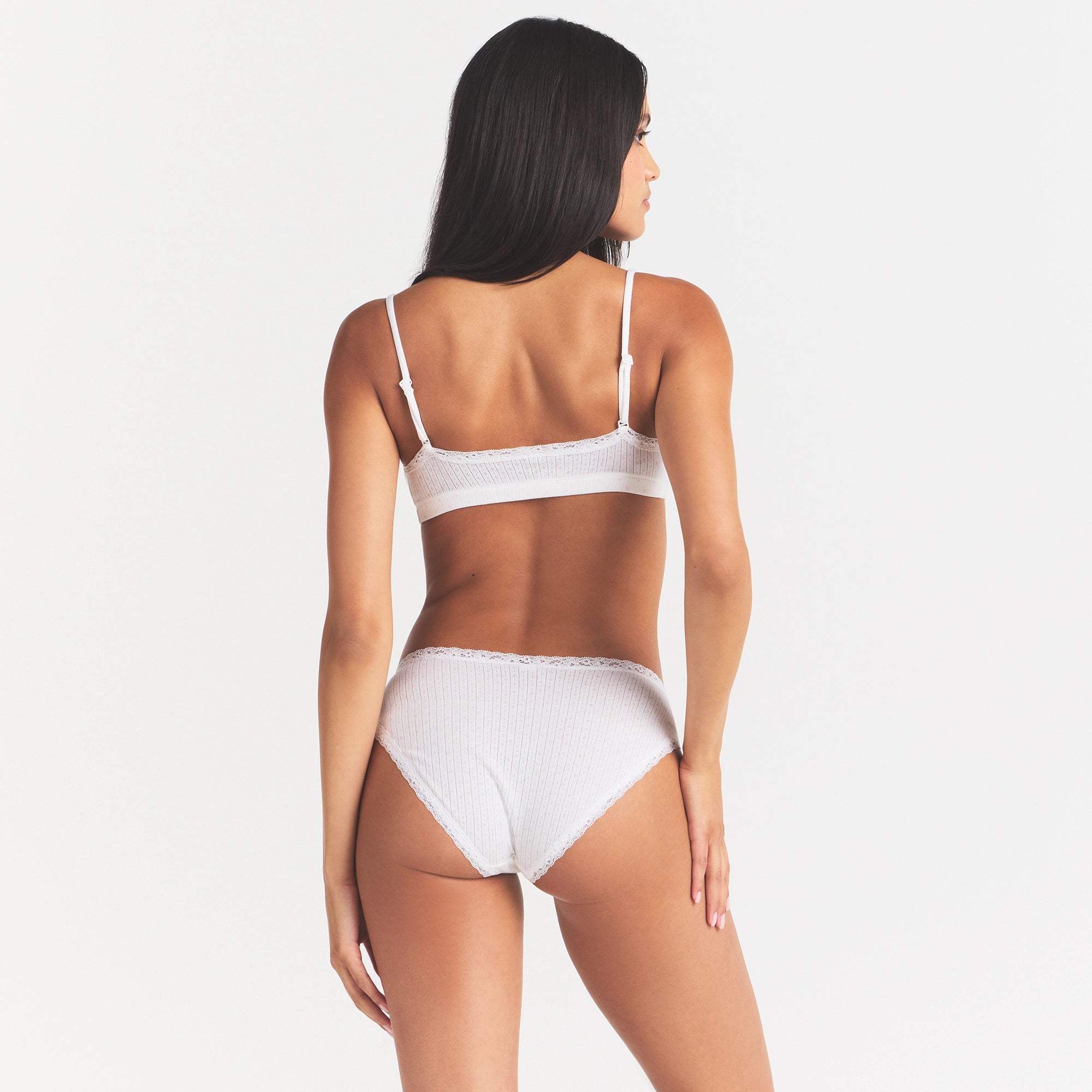Lightweight Cotton Pointelle Lace Brief