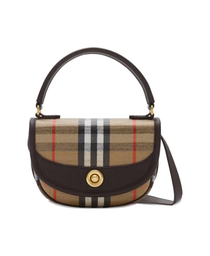 Brown Foldover Shoulder Bag