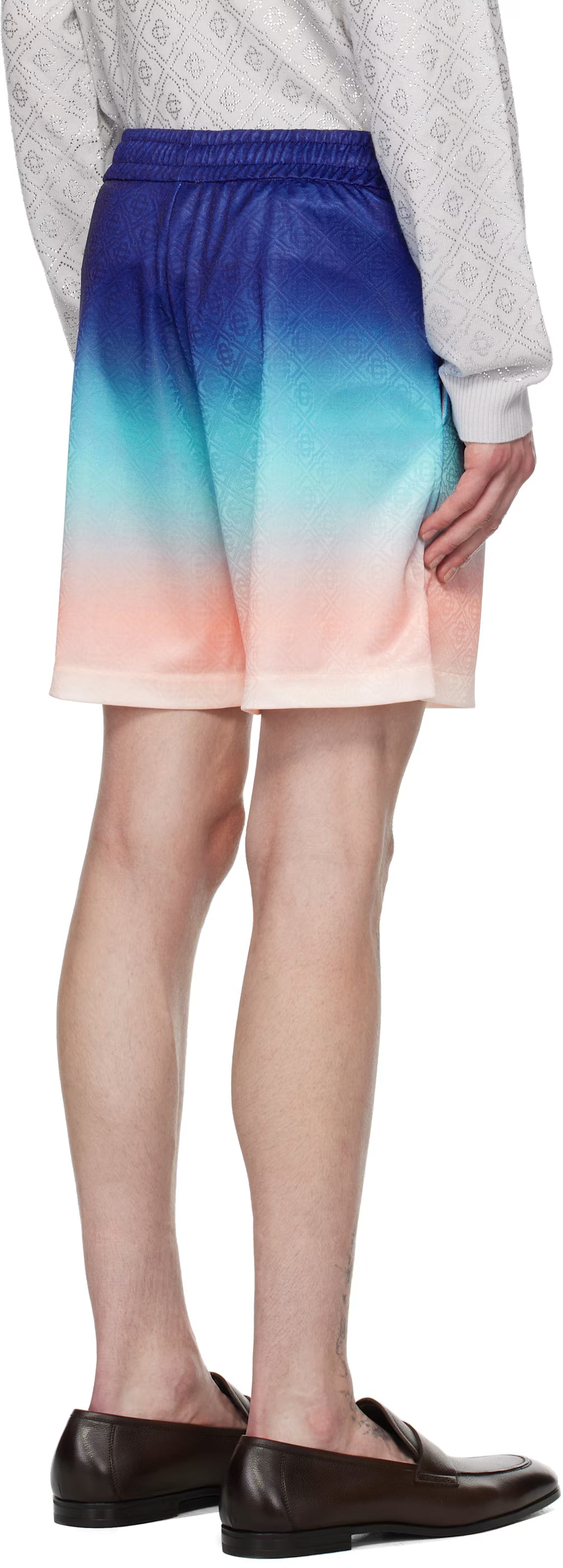 Navy & Pink Gradient Football Shorts