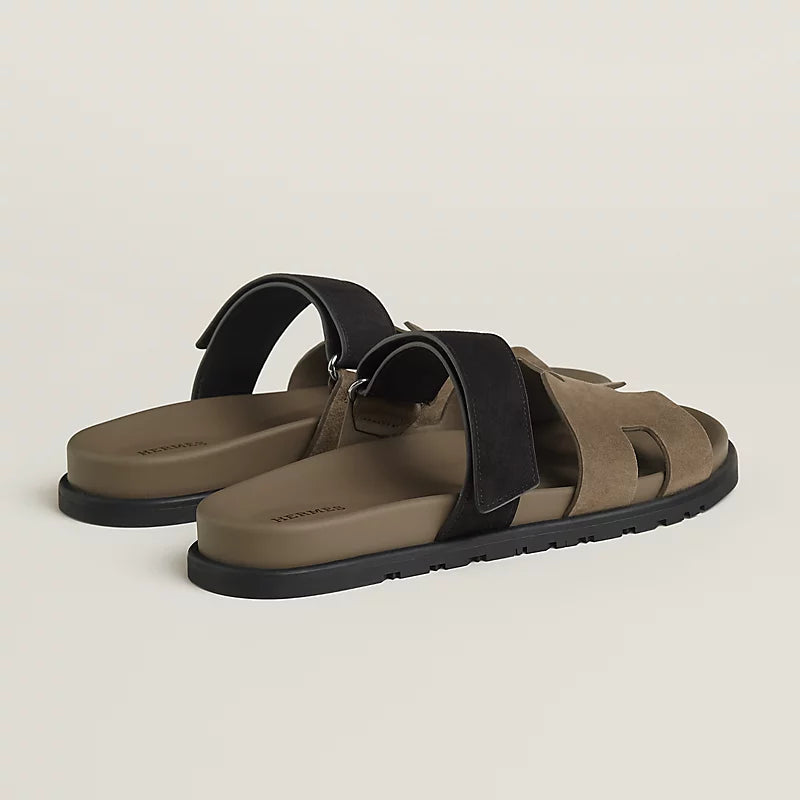 Chypre sandal in Étoupe / Noir