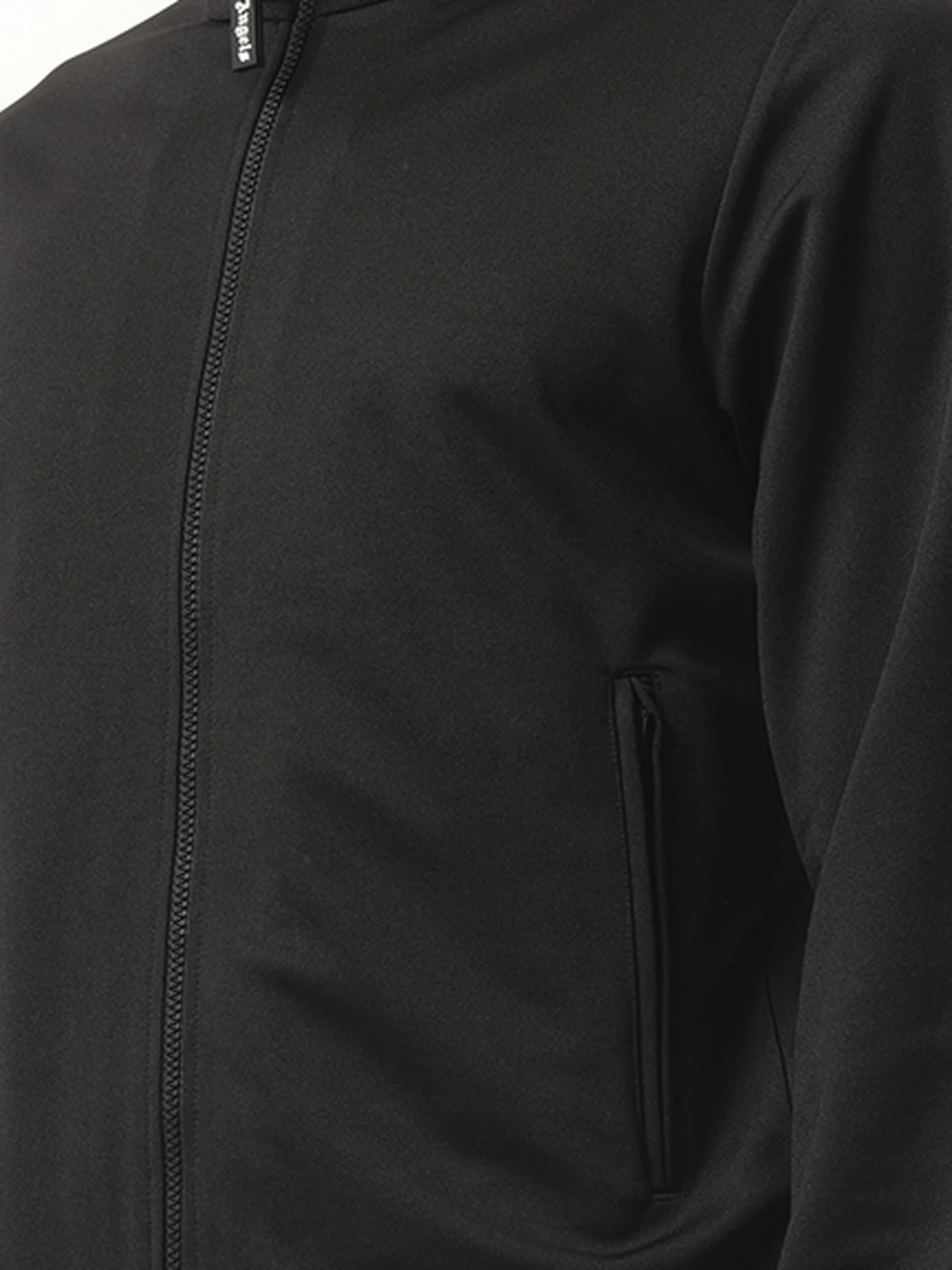 Back Curved Logo Track Jacket in Black/Off White