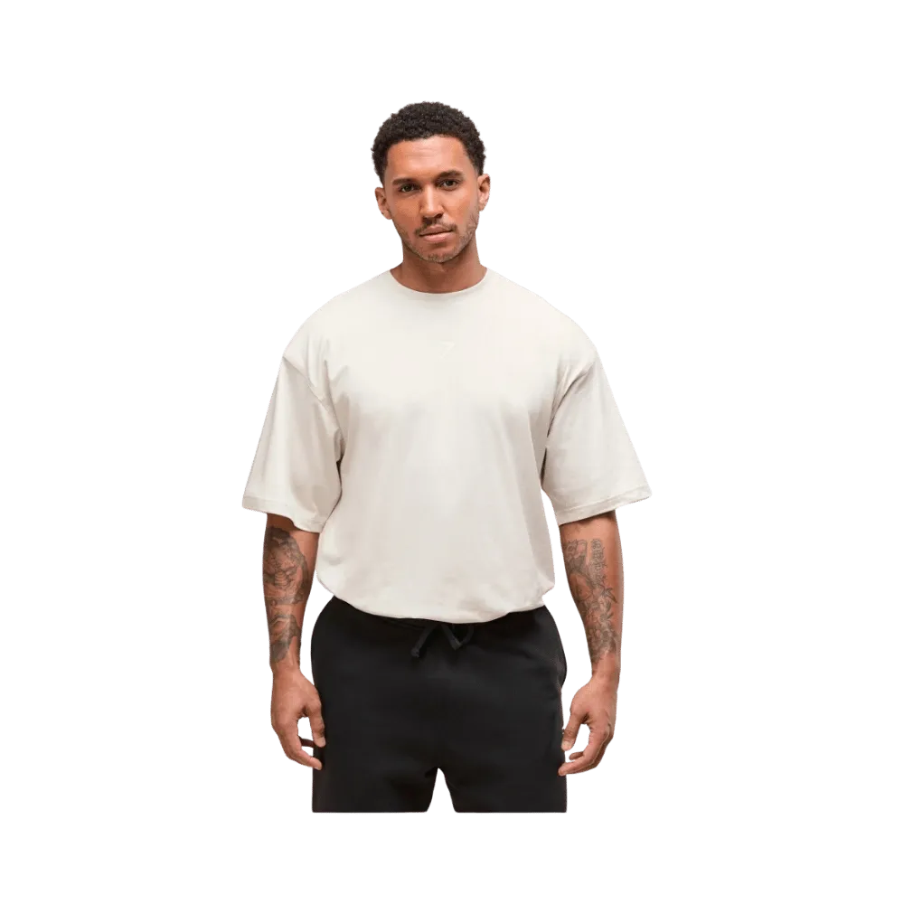 Gymshark Power T-Shirt Oversized Fit Oat White
