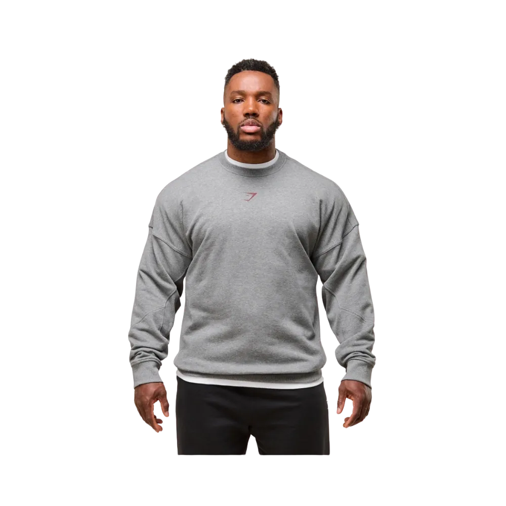 Gymshark Power Crew Oversized Fit Charcoal Core Marl