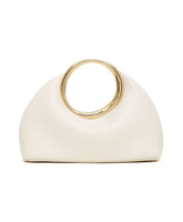 Circular Handle Ivory Bag