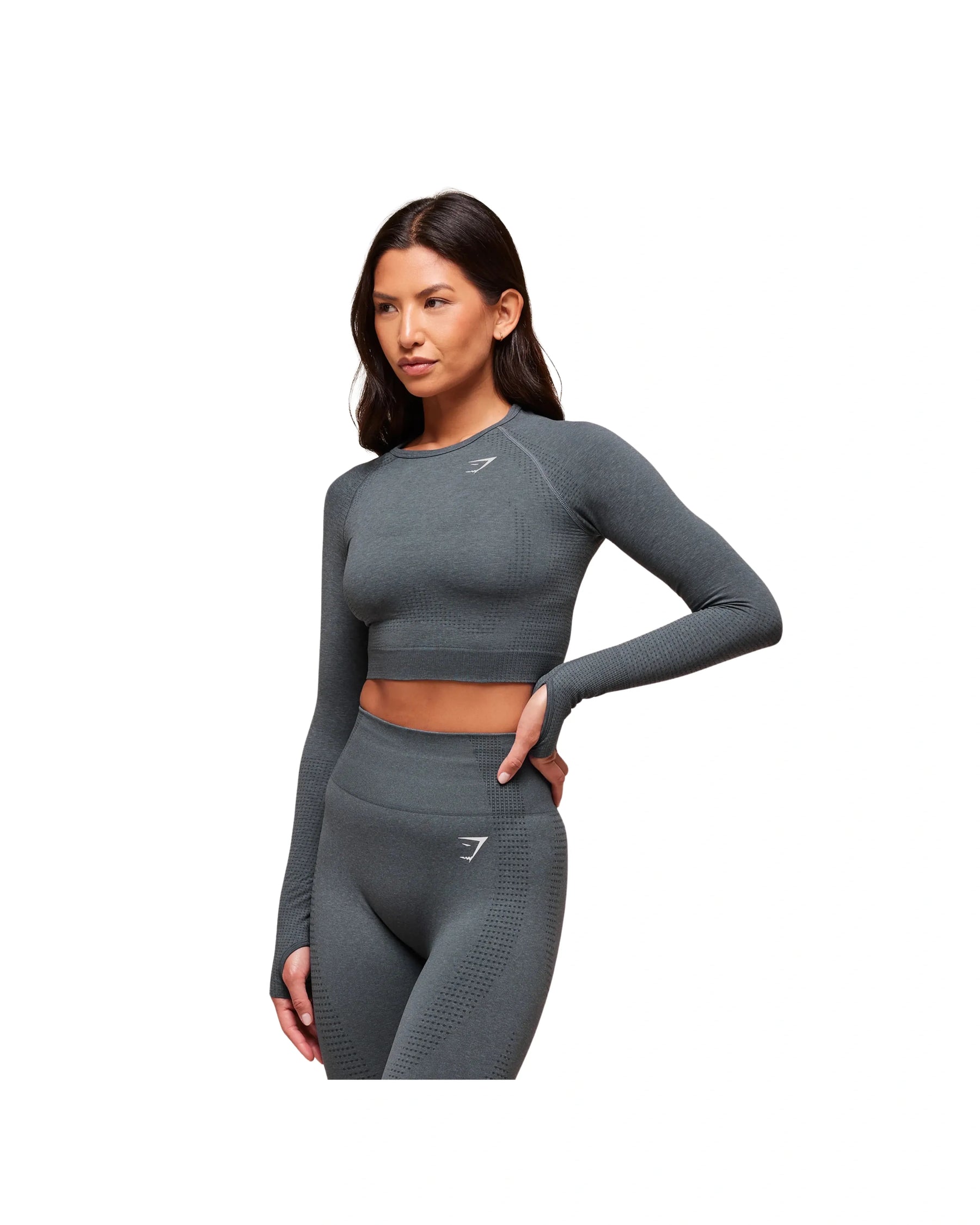 Gymshark Vital Crop Top Strong Grey Marl