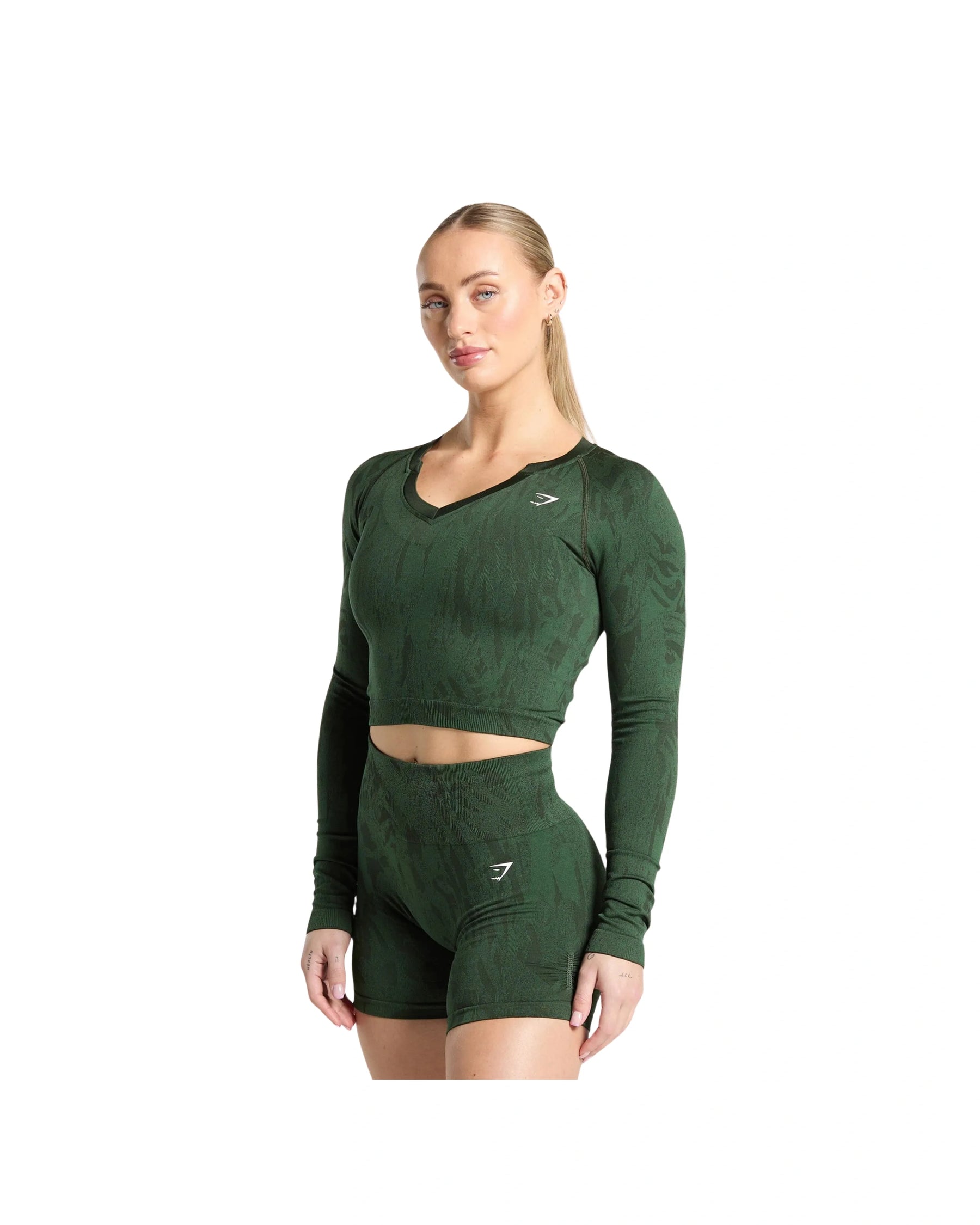 Adapt Camo Seamless Long Sleeve Top Body fit Trail Green/Classic Green