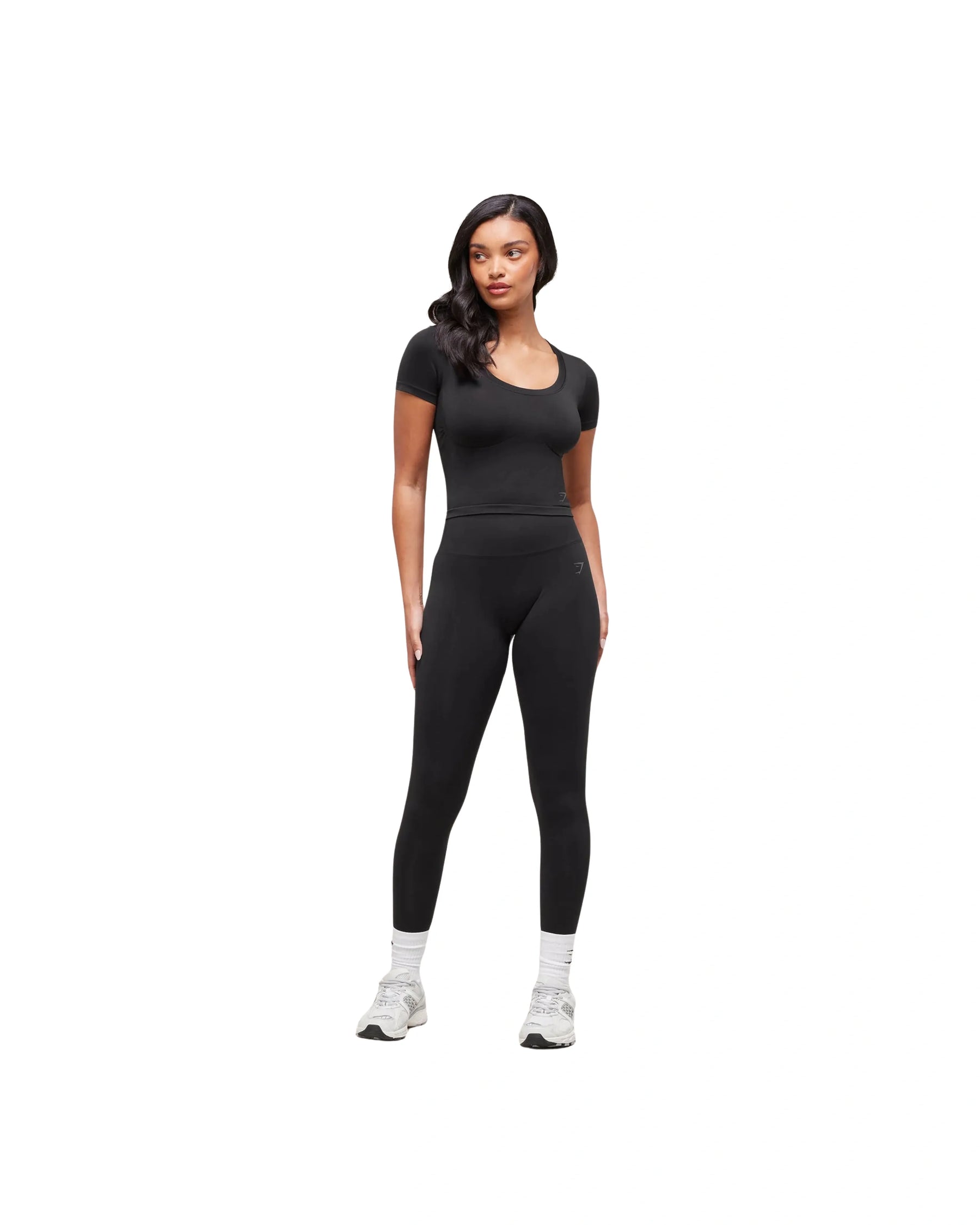 Gymshark Soft Sculpt Midi T-Shirt Black