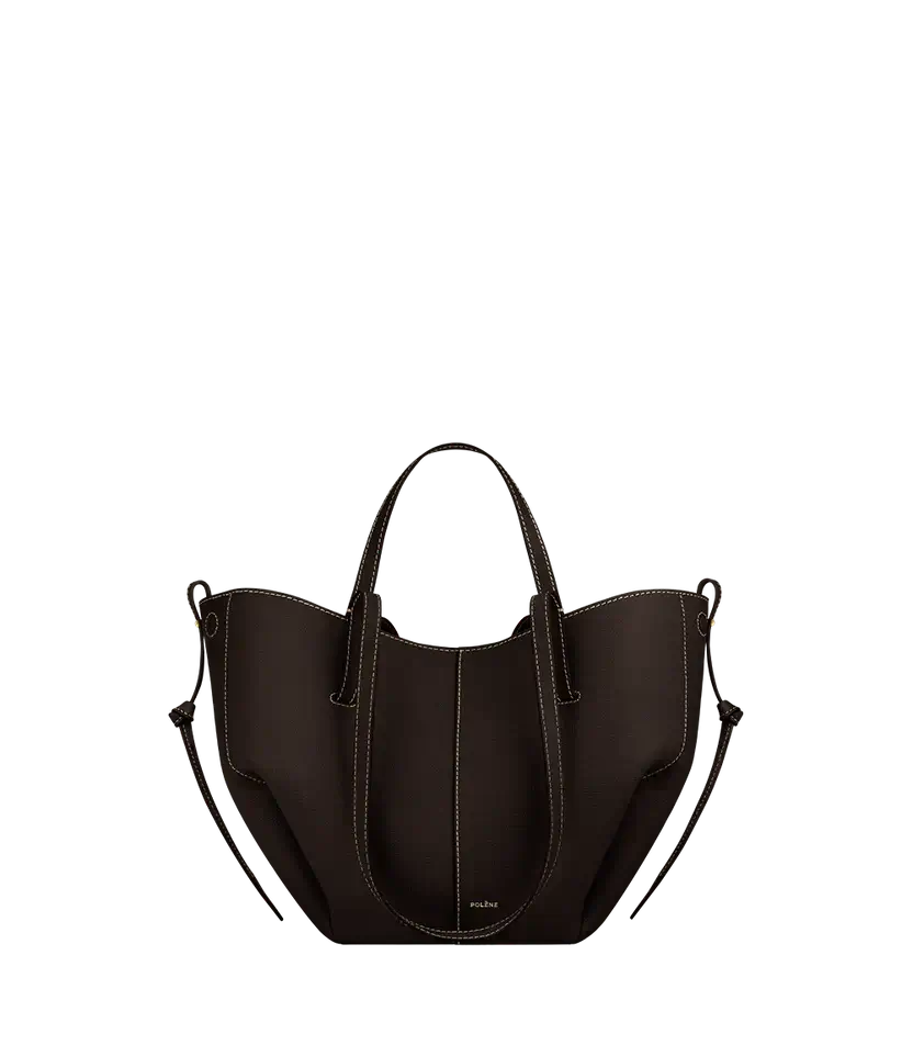 Polene Cyme Mini Edition Textured Ebony - Size: One Size Bags | Shop From The Mirage