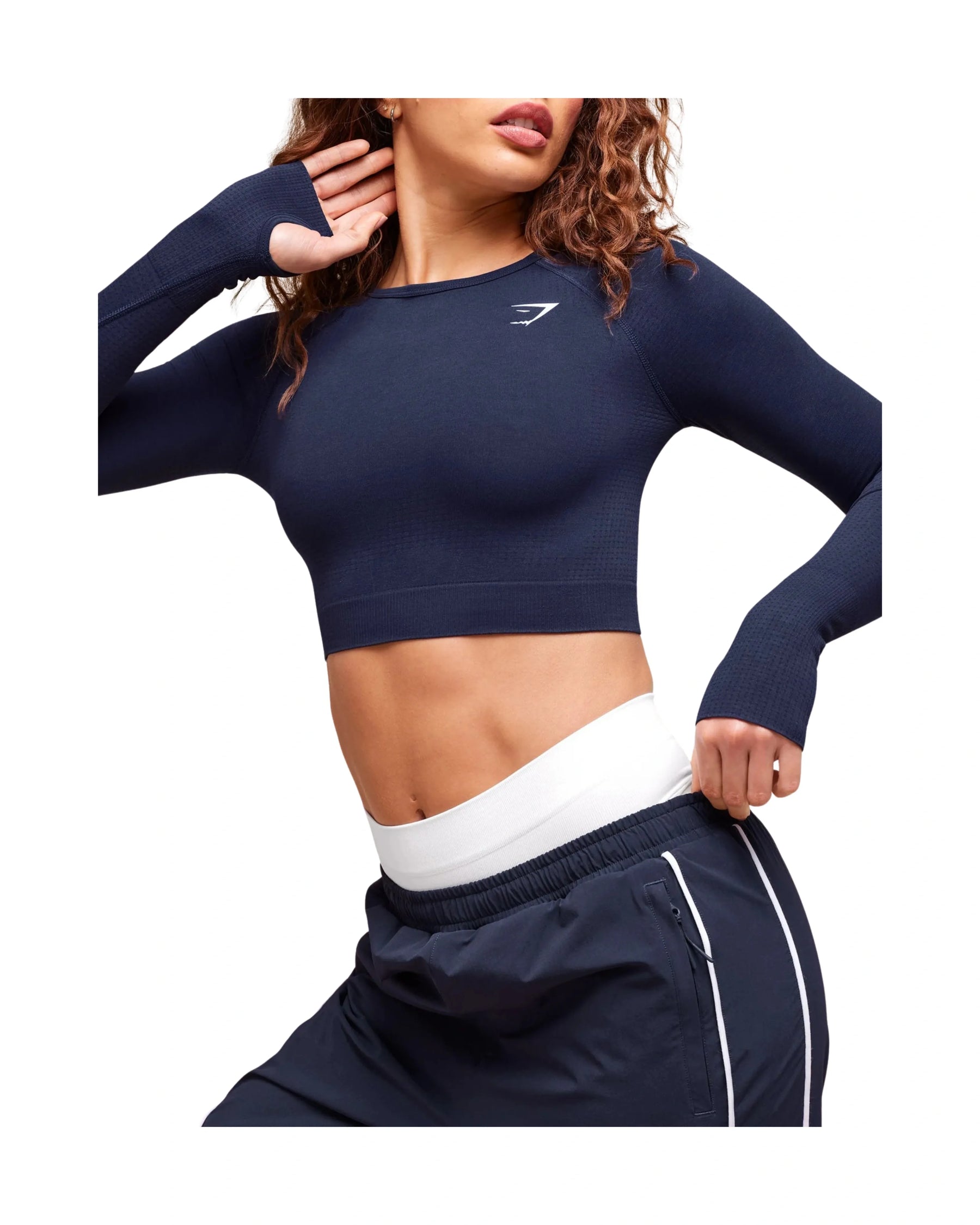 Gymshark Vital Crop Top Heavy Blue Marl