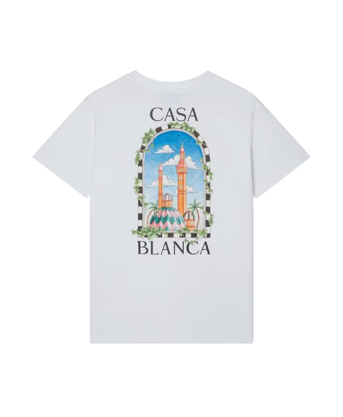 Casablanca Black Cotton Men T-Shirt with Tennis Club Print