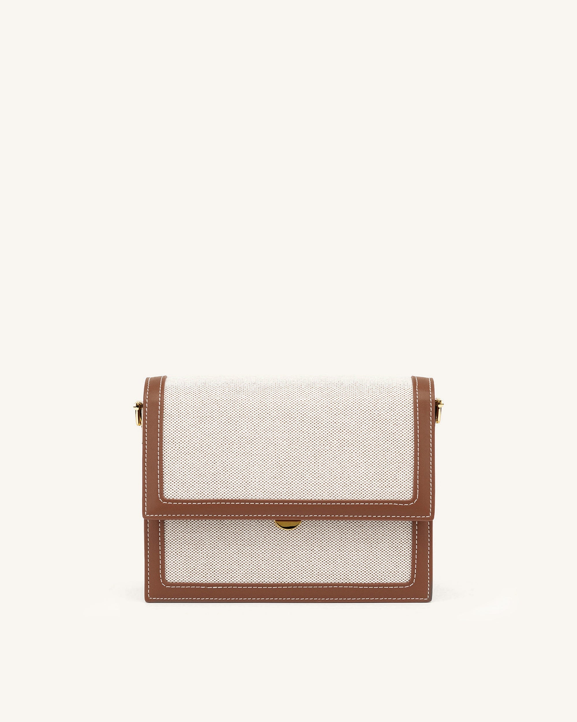 Mini Flap Crossbody - Brown Croc