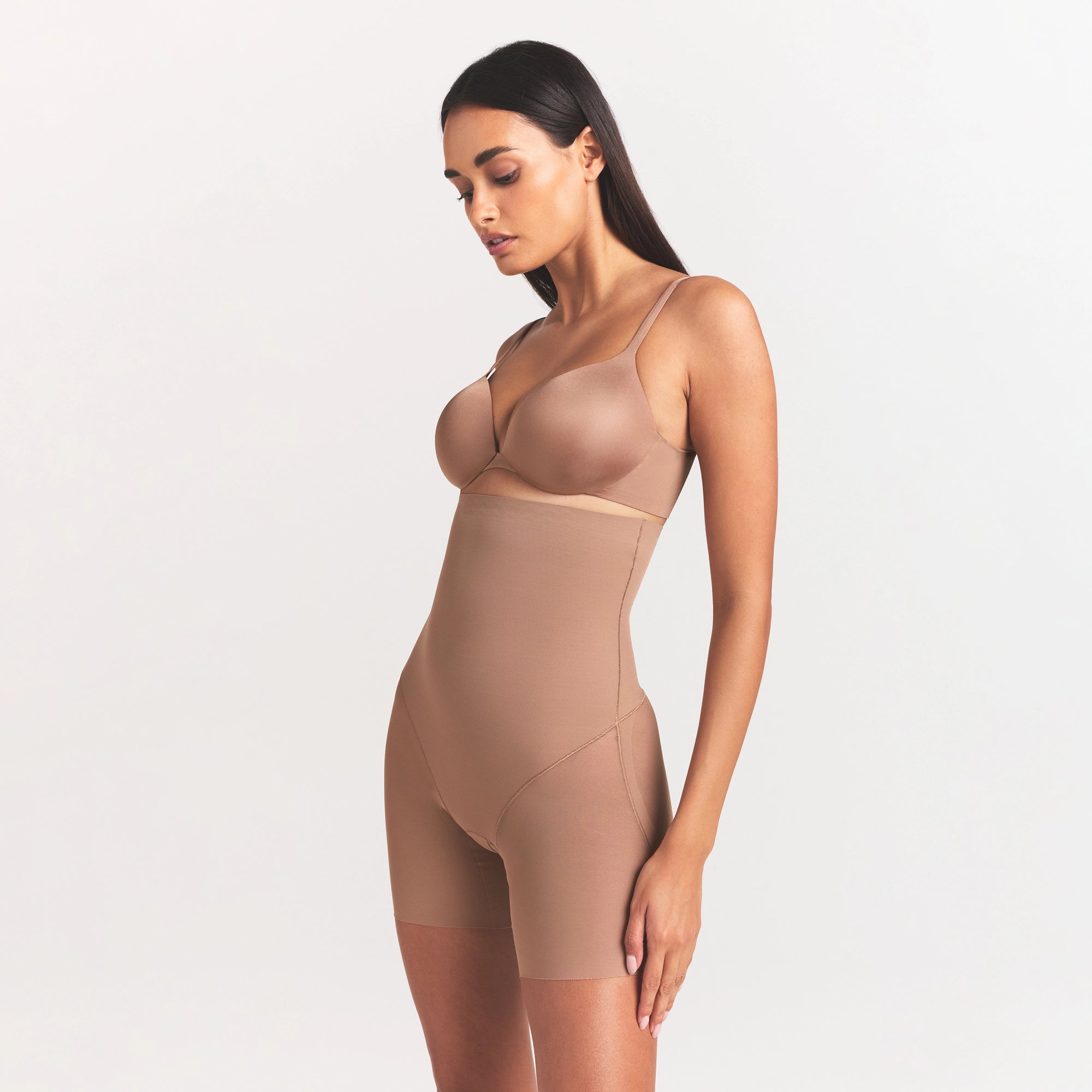 Power Mesh Shapewear Core Sculpt High-waisted Mid Thigh Short