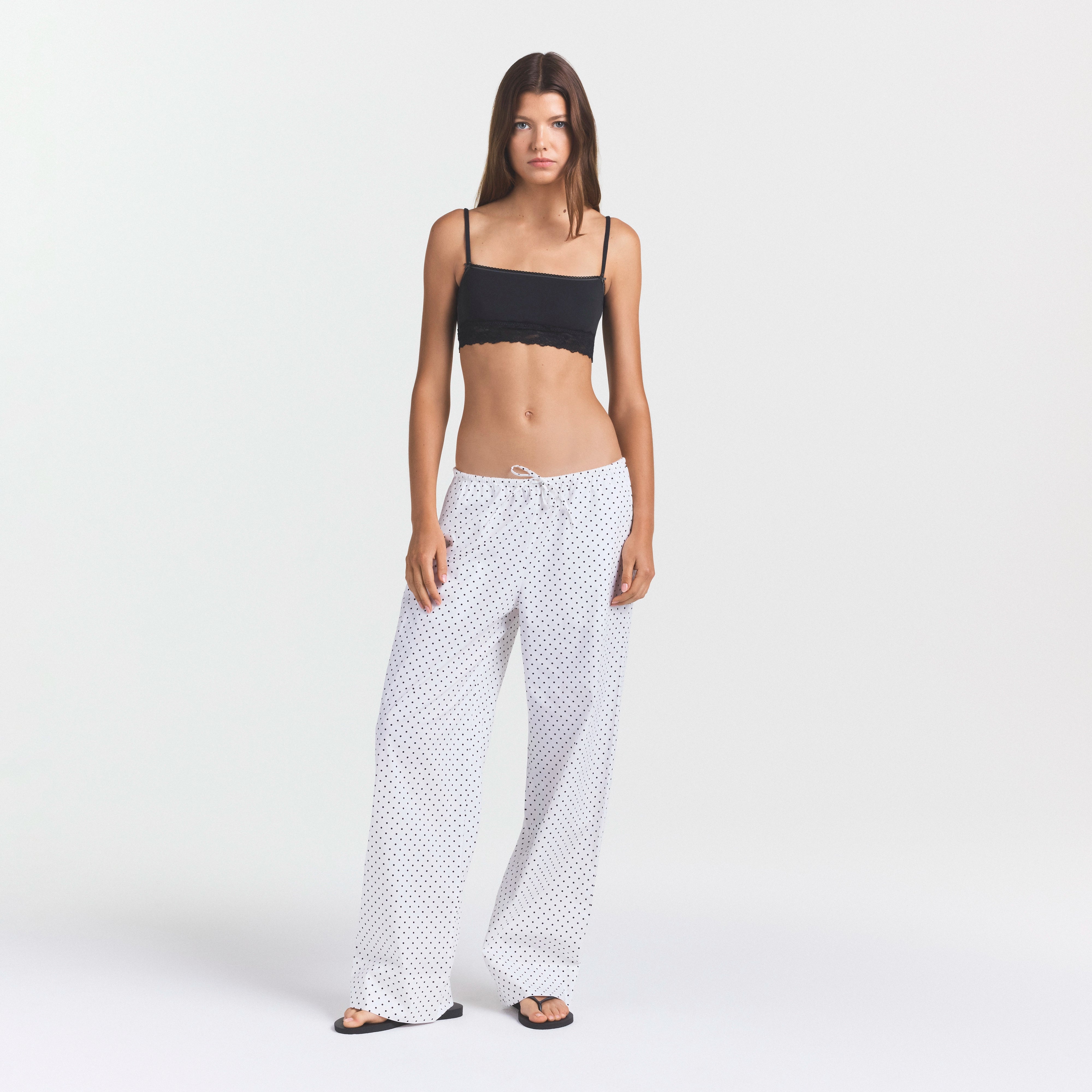 Cotton Poplin Sleep Straight Leg Pant