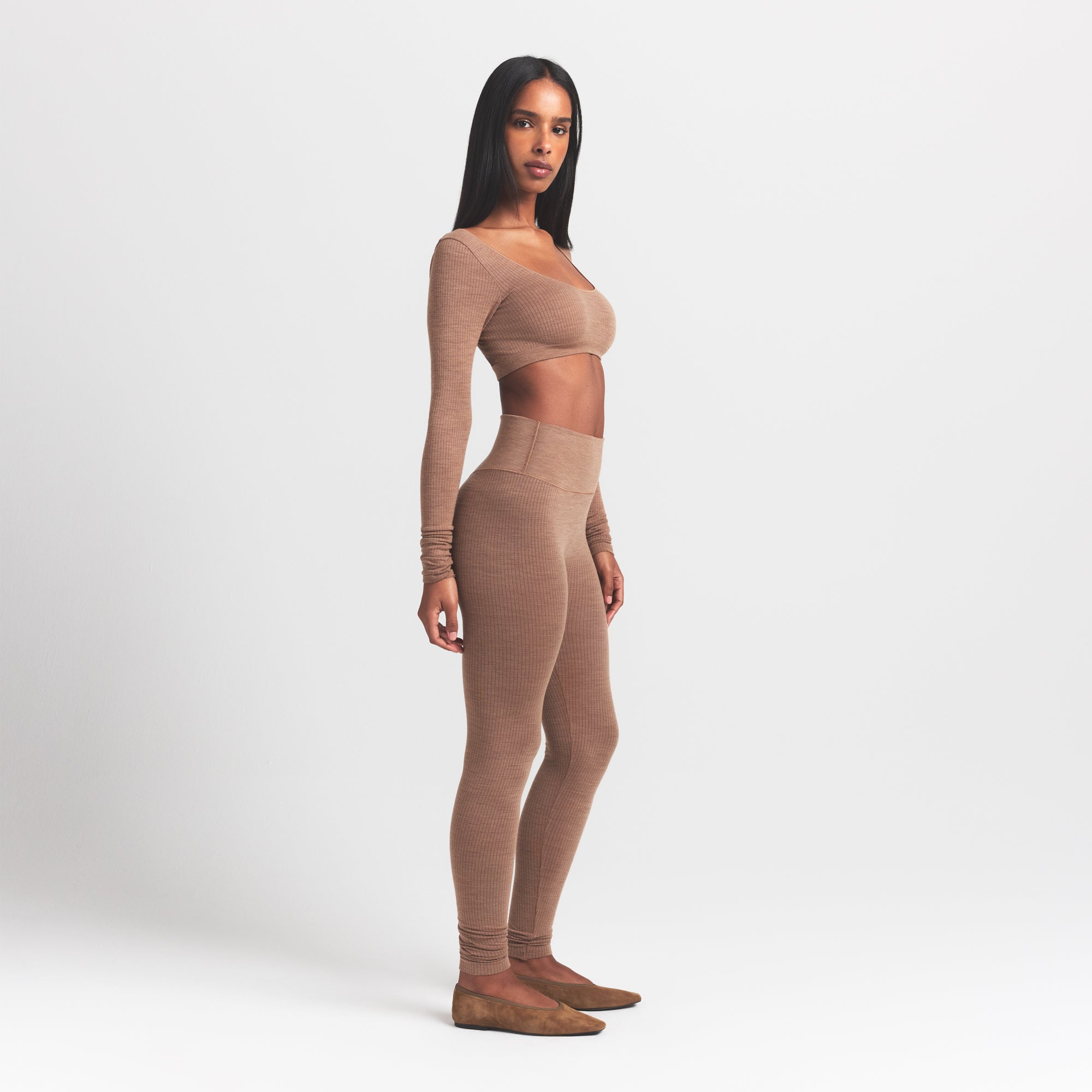 Wool Rib High-waisted Legging