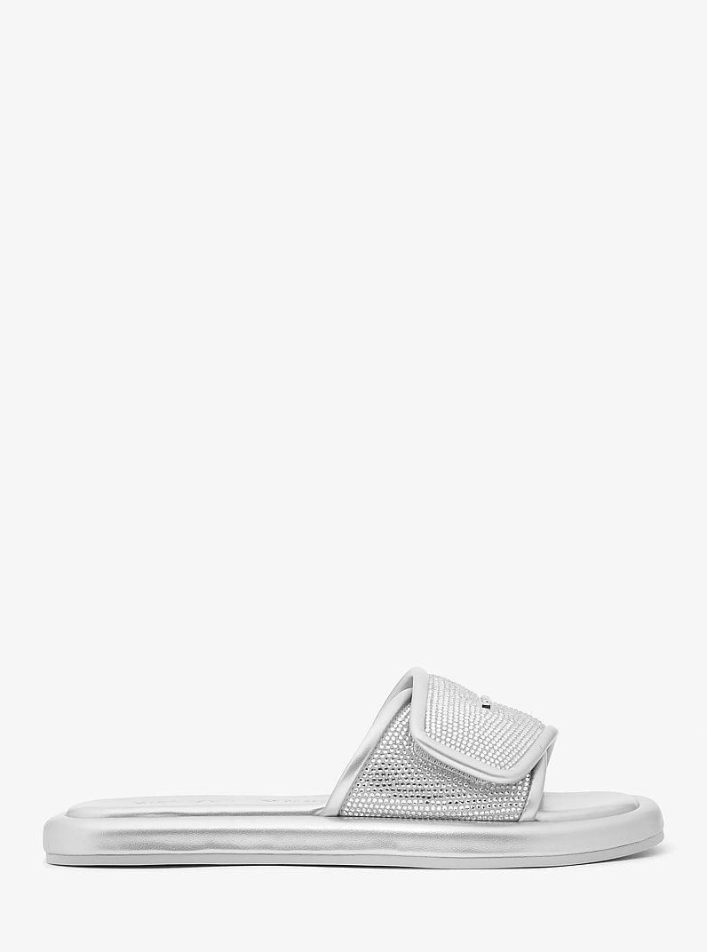 Suki Embellished Metallic Slide Sandal