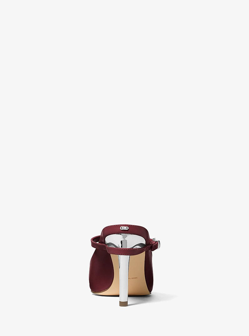 Kasia Leather High Mule Pump