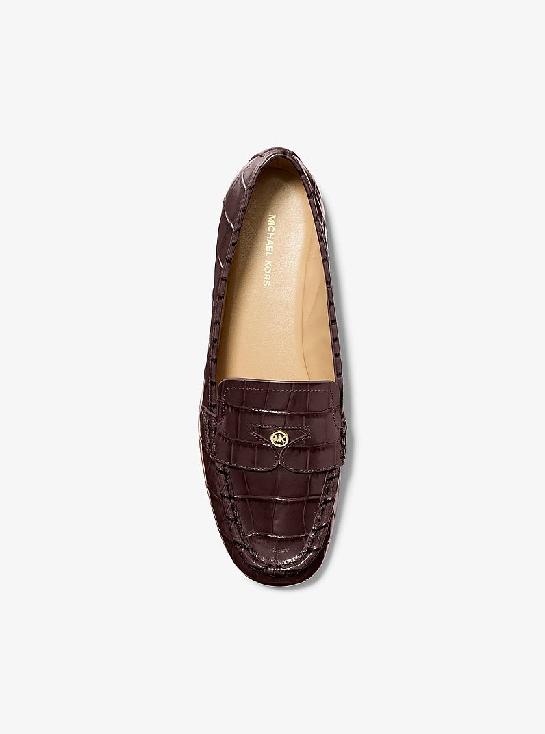 Jennings Crocodile Embossed Leather Loafer