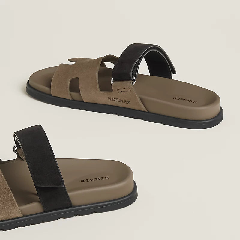 Chypre sandal in Étoupe / Noir