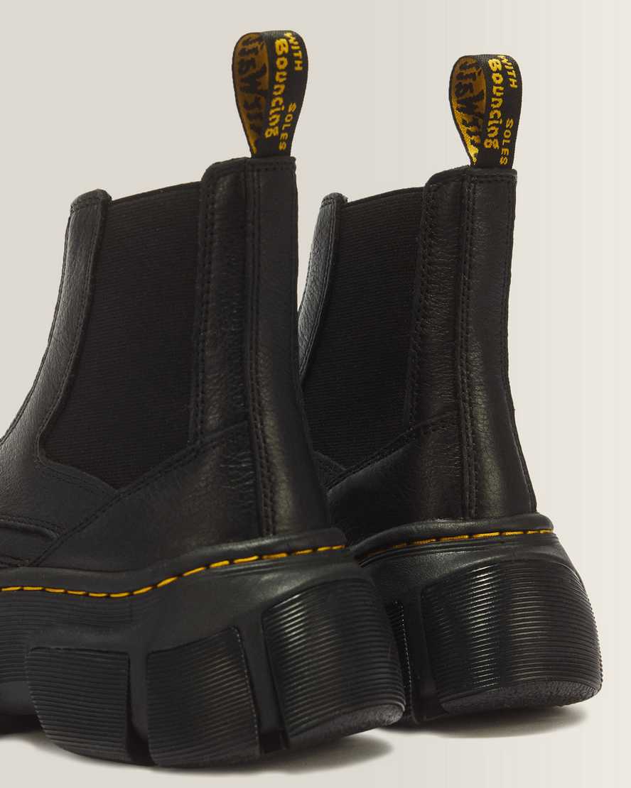 DMXL Zip Chelsea leather boots — Black