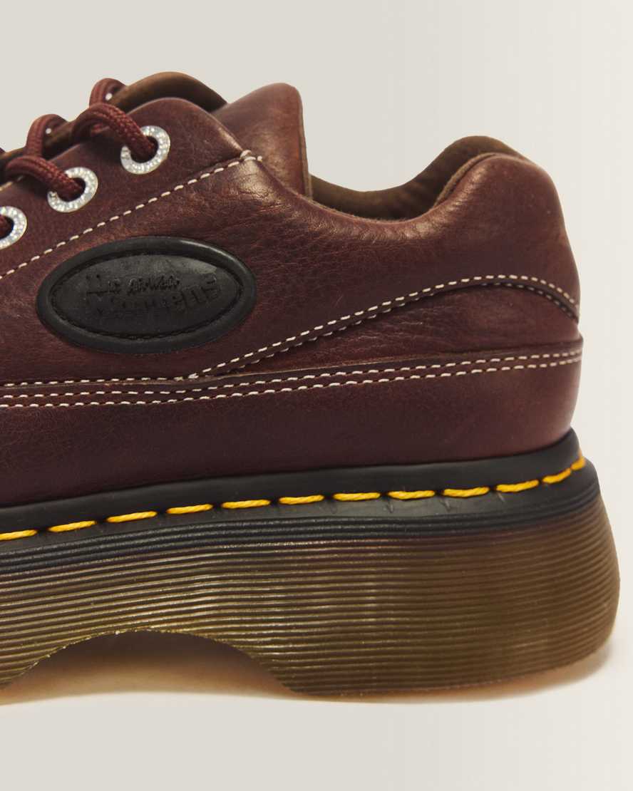 Buzz 5-eye Grizzly leather shoes — Dark Brown
