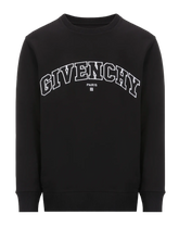 Givenchy Embroidered Logo Crewneck Sweatshirt in Black