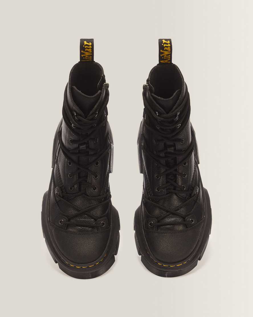 DMXL 8-eye leather boots — Black