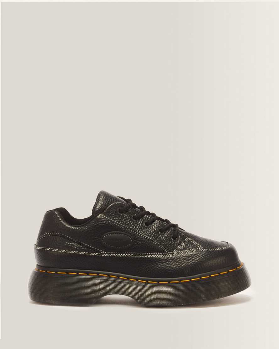 Buzz 5-eye Milled Nappa Leather Shoes — BLACK MILLED NAPPA