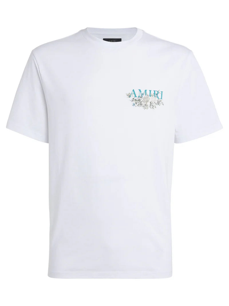 AMIRI FLORAL LOGO TEE WHITE