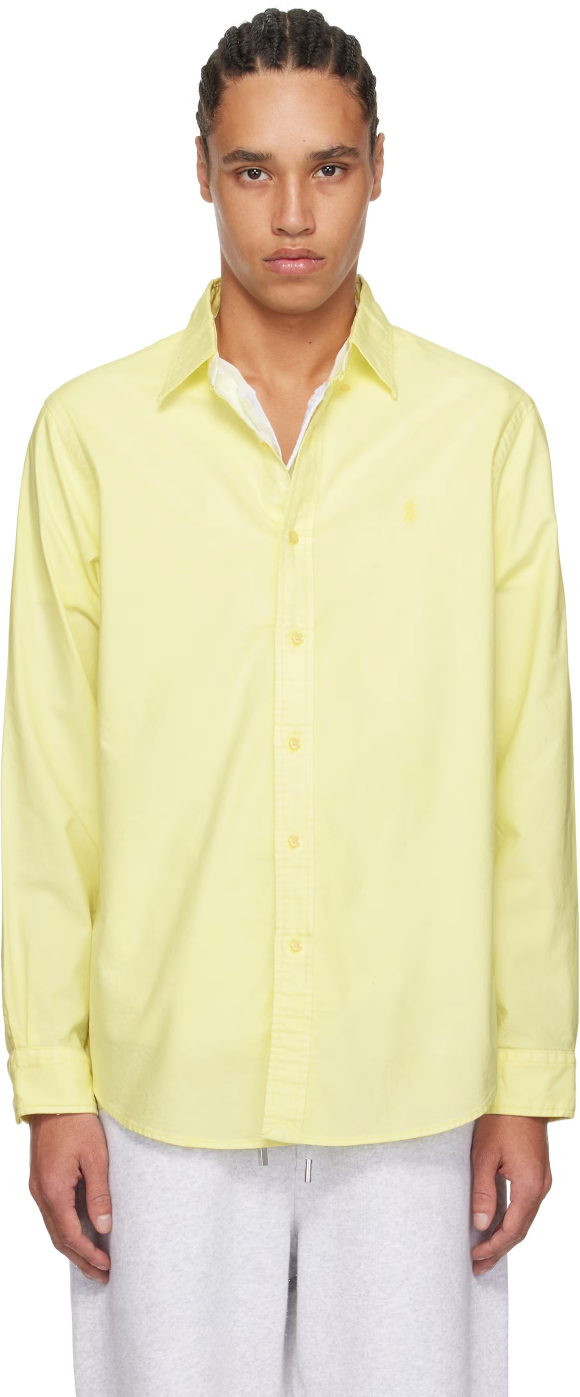 Polo Ralph Lauren Yellow Classic Fit Mineral-Dyed Oxford Shirt
